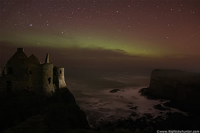 Aurora Display, Dunluce Castle & Antrim Coast - March 1st 2011